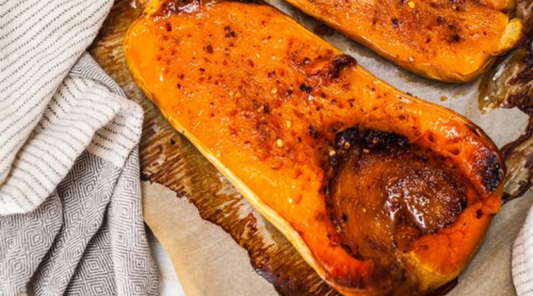 Whole Roasted Butternut Squash with Brown Sugar and Butter