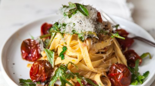 Quick-Blistered Tomato Tagliatelle